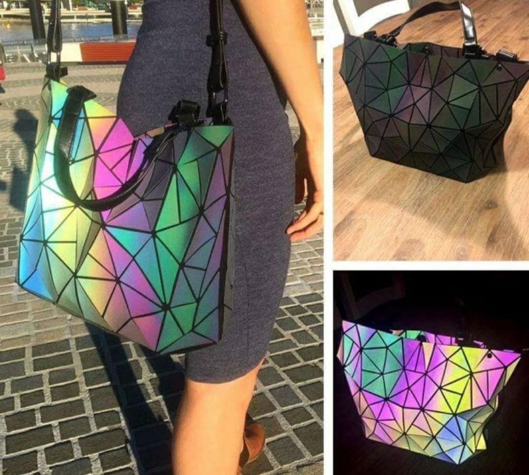 Luminous Geometric Handbag/Tote bag