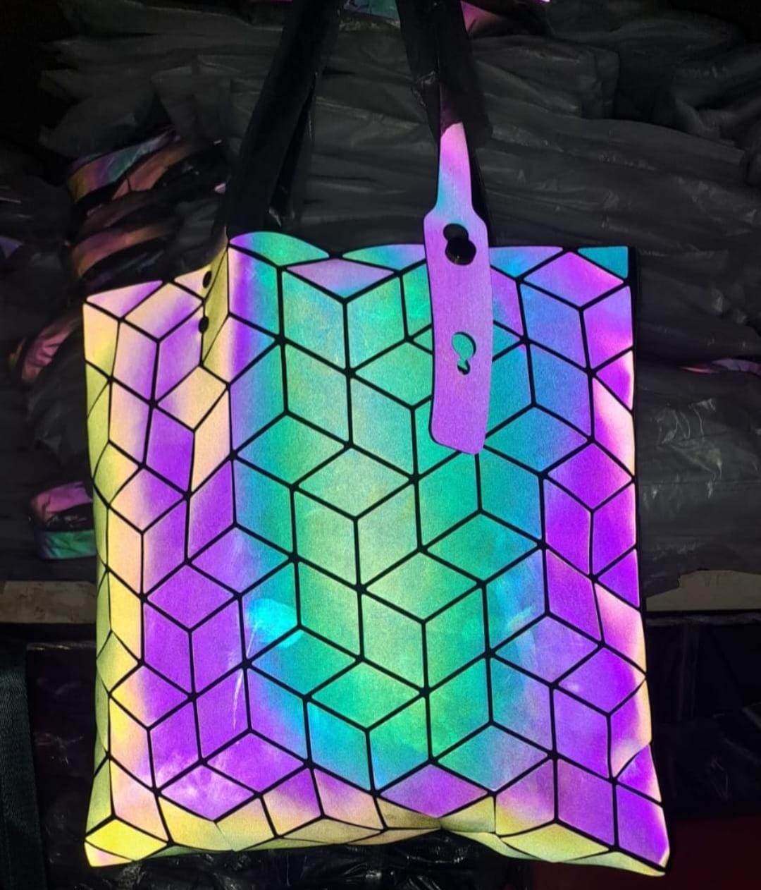 Luminous Geometric Handbag/Tote bag